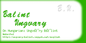 balint ungvary business card
